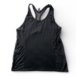 Victoria Razorback Black Athletic Top with lace detail - SZ: Medium